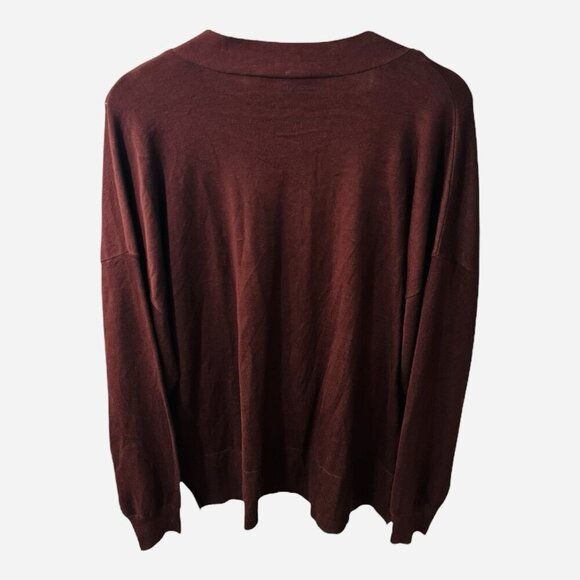 RACHEL ROY Women’s XL Brown High Low Hem Dolman Sleeve Knit Cardigan NWOT - Picture 3 of 6